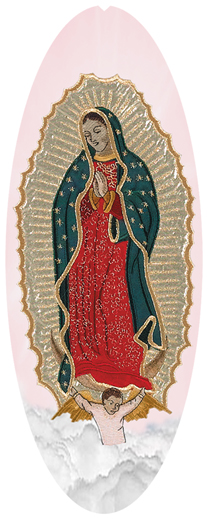DNSA18-110-PK Lady of Guadalupe Clouds Pink